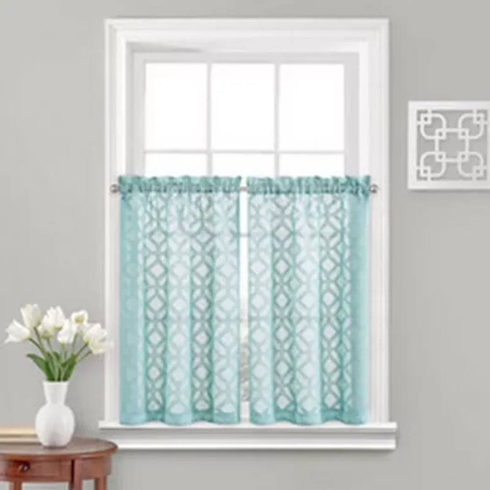 Vue Trellis Clip 2-pc. Rod Pocket Window Tier