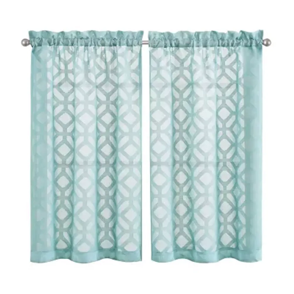 Vue Trellis Clip 2-pc. Rod Pocket Window Tier