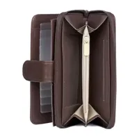 J. Buxton Womens RFID Blocking Checkbook Wallet