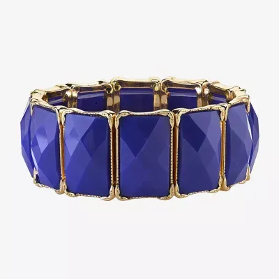 1928 Gold-Tone Rectangular Stretch Bracelet