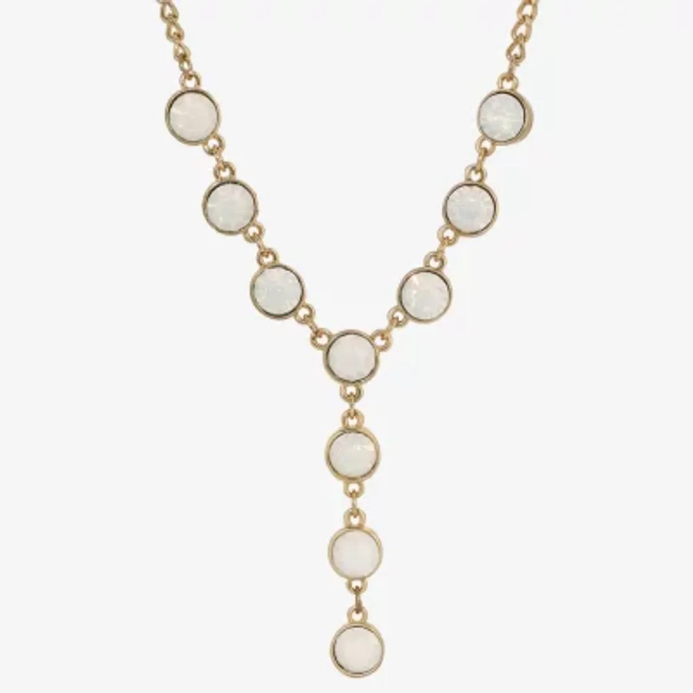 1928 Gold-Tone 16 Inch Link Round Y Necklace