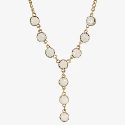 1928 Gold-Tone 16 Inch Link Round Y Necklace