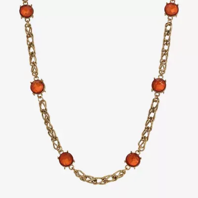 1928 Gold-Tone 36 Inch Curb Strand Necklace