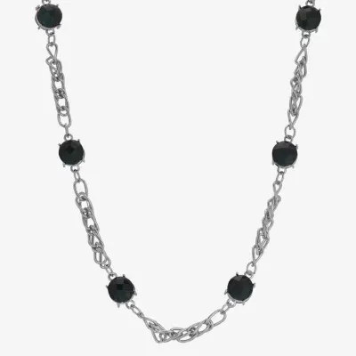 1928 Silver-Tone 36 Inch Curb Strand Necklace