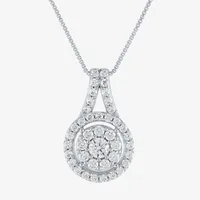 (G-I / Si1-I1) Womens 3/4 CT. T.W. Lab Grown White Diamond 10K White Gold Pendant Necklace