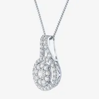 (G-I / Si1-I1) Womens 3/4 CT. T.W. Lab Grown White Diamond 10K White Gold Pendant Necklace