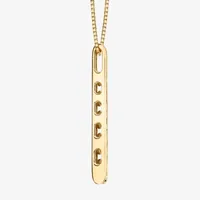 5- Stone Ladder Sirena Womens 1/2 CT. T.W. Natural White Diamond 14K Gold Pendant Necklace