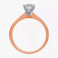 1 CT. T.W. Round Cut Lab Grown (G / SI2) Diamond Solitaire Engagement Ring 10K or 14K Gold