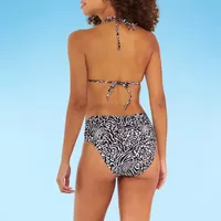 Decree Essentials Animal Triangle Bikini Swimsuit Top Juniors