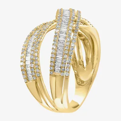 Effy 1 CT. T.W. Mined Diamond 14K Gold Crossover Band