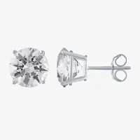 Yes, Please! Lab Created White Sapphire Sterling Silver 9mm Stud Earrings