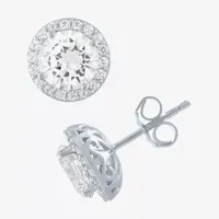 Yes, Please! Lab Created White Sapphire Sterling Silver 9.7mm Stud Earrings