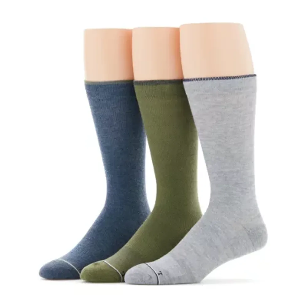 Stafford Casual Performance 3 Pair Big and Tall Crew Socks Mens