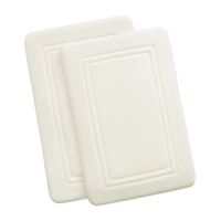 Truly Calm Antimicrobial Memory Foam Bath Rug, Set of 2 - White