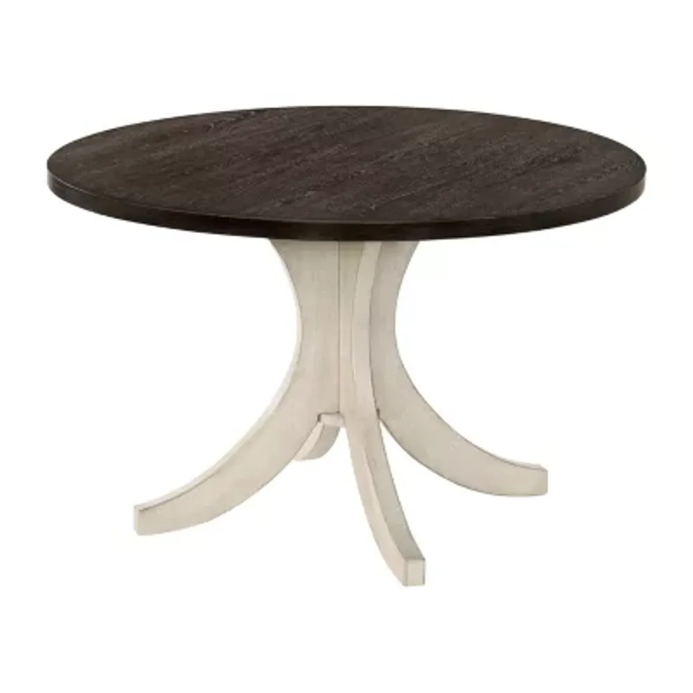 Estis Round Wood-Top Dining Table