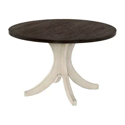 Estis Round Wood-Top Dining Table