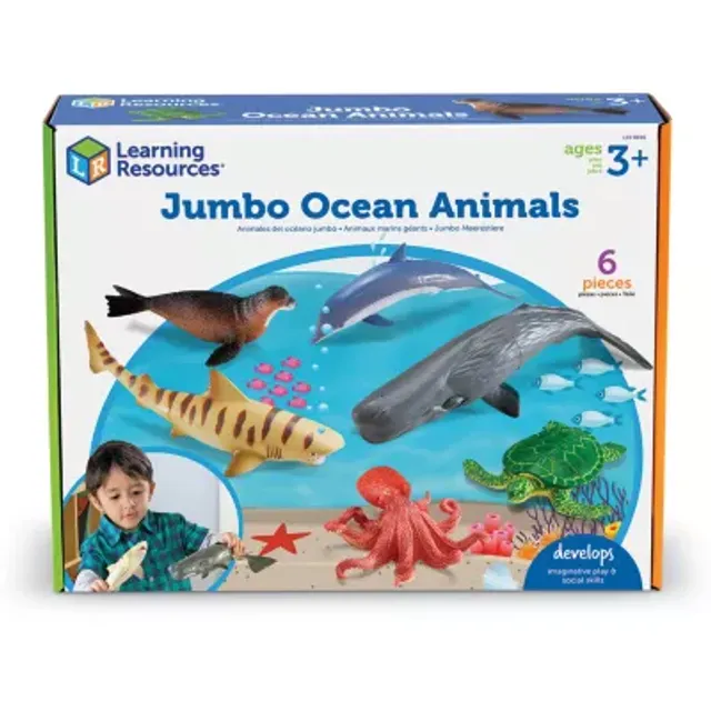 Learning Resources Jumbo Jungle Animals, Animal Toys for Kids, Safari  Animals, 5 Pieces, Ages 18 months+