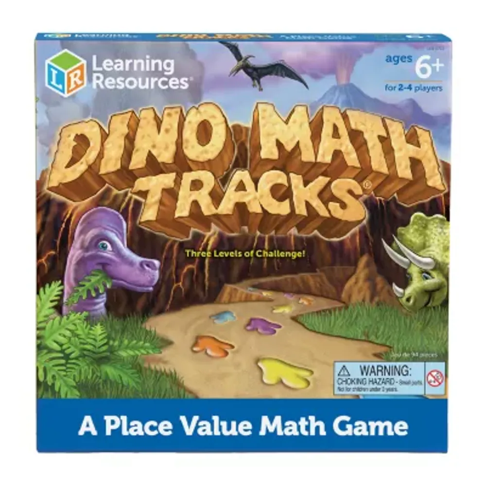 Learning Resources Dino Math Tracks® Place Value Game Discovery Toys