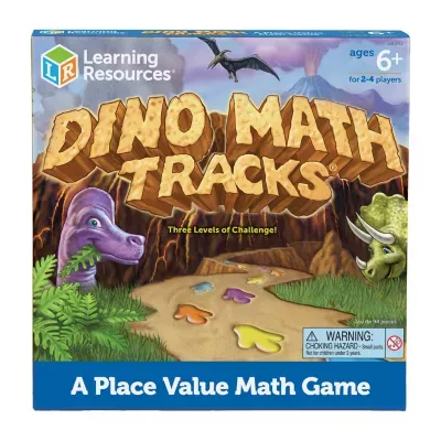 Learning Resources Dino Math Tracks® Place Value Game Discovery Toys