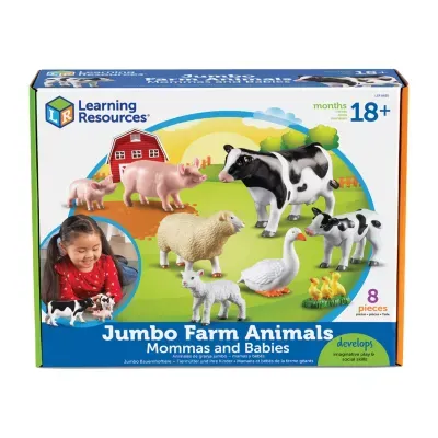 Learning Resources Jumbo Farm Animals Mommas And Babies Discovery Toy