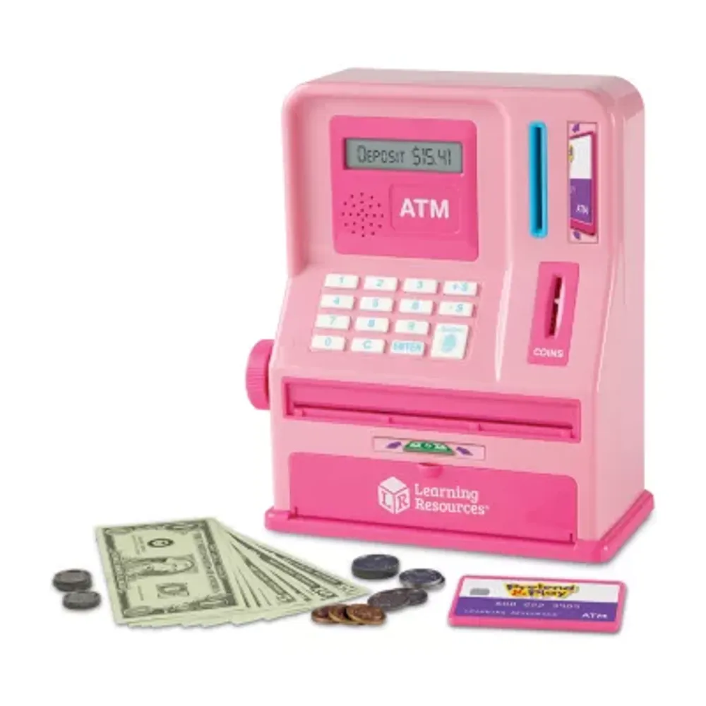 Learning Resources Pretend And Play® Teaching Atmbank - Pink Electronic Learning