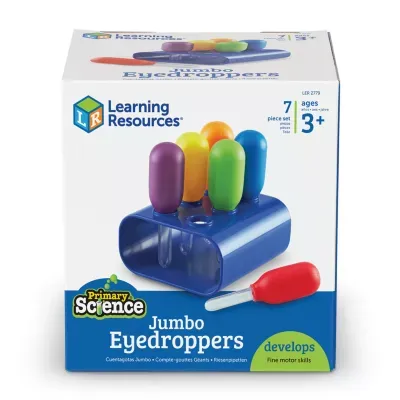 Learning Resources Primary Science™ Jumbo Eyedroppers With Stand Discovery Toy