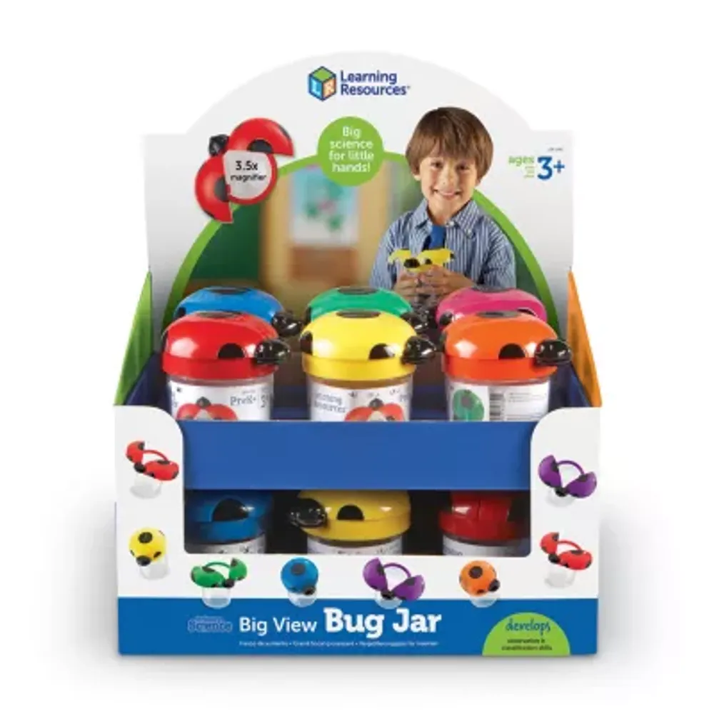 Learning Resources Primary Science™ Big View Bug Jars Set Of 12 In Display Discovery Toy