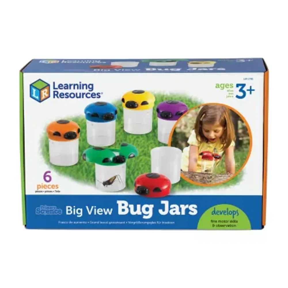 Learning Resources Primary Science™ Big View Bug Jars Set Of 6 Discovery Toy