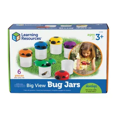 Learning Resources Primary Science™ Big View Bug Jars Set Of 6 Discovery Toy