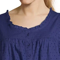 Adonna Ruffle Chemise Womens Sleeveless Scoop Neck Nightgown