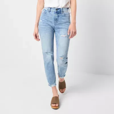 a.n.a Tall Womens High Rise Straight Leg Jean