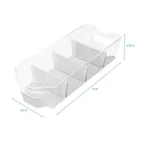 Home Expressions Silicone Liner Sectional 4-Compartment Storage Bin