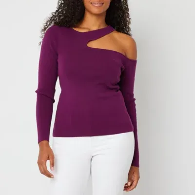 Bold Elements Plus Womens Round Neck Long Sleeve Pullover Sweater