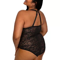 Curvy Couture No Show Lace Bodysuit- 1604