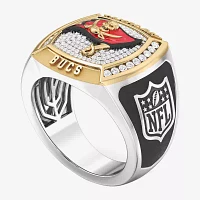 True Fans Fine Jewelry Tampa Bay Buccaneers Mens 1/2 CT. Natural White Diamond 10K Two Tone Gold Fashion Ring