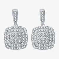 2 CT. T.W. Lab Grown White Diamond Sterling Silver Cushion 3-pc. Jewelry Set