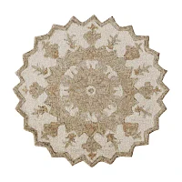 Beatrice Avril Medallion Hand Tufted 3' X 3' Indoor Star Accent Rug