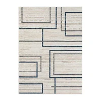 Beaux Frey Geometric Stain Resistant Indoor Rectangular Area Rug