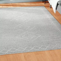 Calixta Bien Diamond Stain Resistant Indoor Rectangular Area Rug