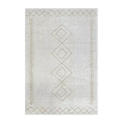 Calixta Bien Diamond Stain Resistant Indoor Rectangular Area Rug