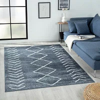 Calixta Dia Diamond Stain Resistant Indoor Rectangular Area Rug