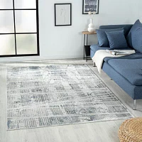 Calixta Iris Abstract Stain Resistant Indoor Rectangular Area Rug