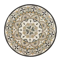 Daisy Dia Floral Hand Tufted Indoor Round Area Rug