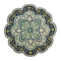 Daisy Ann Floral Hand Tufted Indoor Round Area Rug