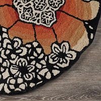 Sindy Frey Floral Hand Tufted Indoor Round Area Rug