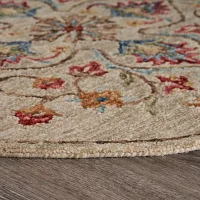 Sindy Dia Floral Hand Tufted Indoor Round Area Rug