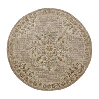 Sindy Deen Medallion Hand Tufted Indoor Round Area Rug