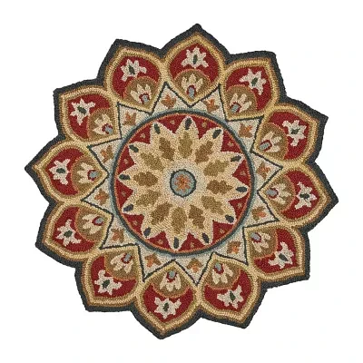 Sindy Fran Floral Hand Tufted Indoor Round Area Rug