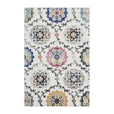 Glossy Den Oriental Stain Resistant Indoor Rectangular Area Rug