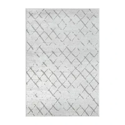 Calixta Inna Geometric Stain Resistant Indoor Rectangular Area Rug